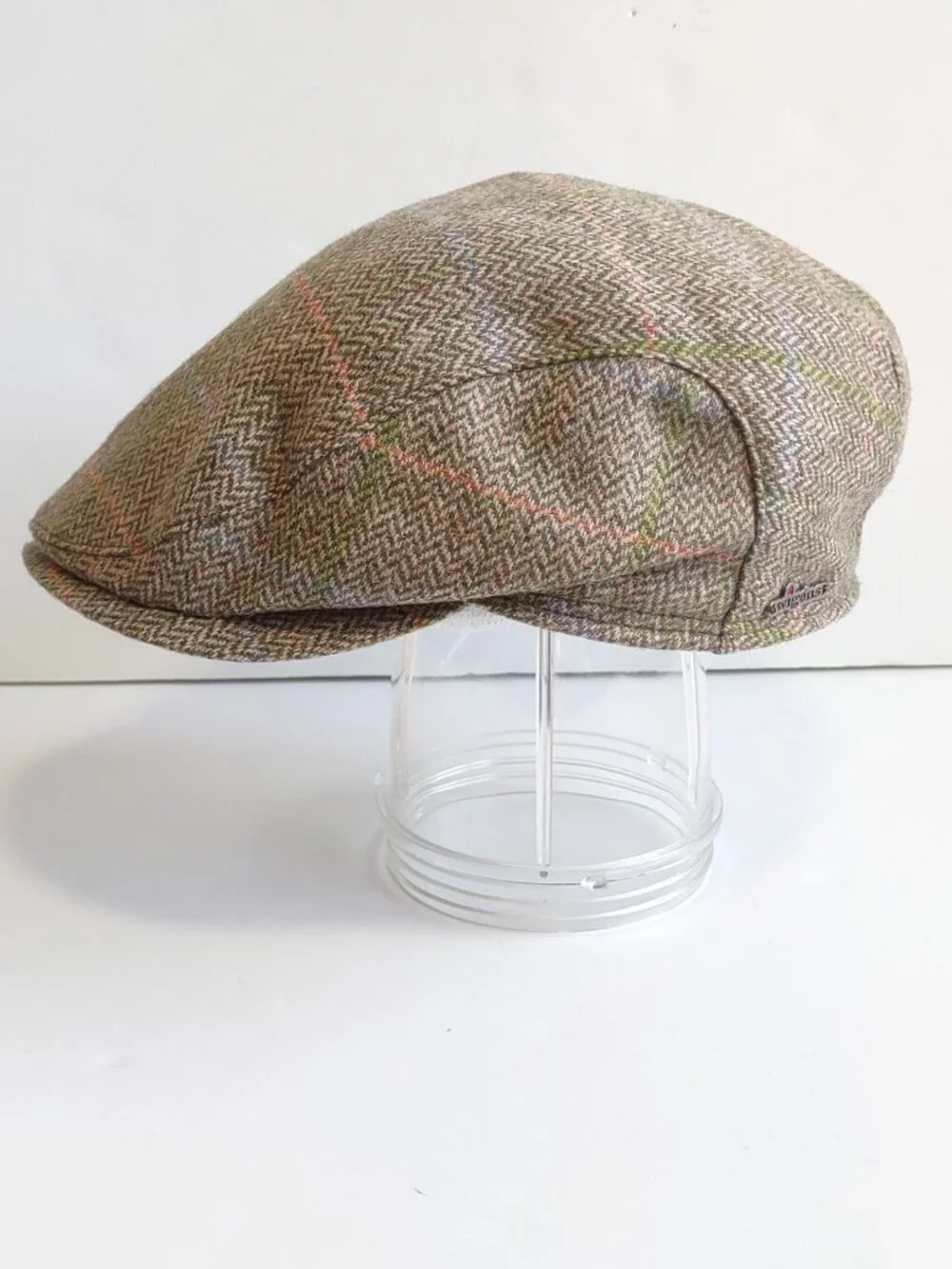 Wigens 100% Merino Wool Ivy Cap Size 57 Medium Herringbone Tweed Ear Flaps